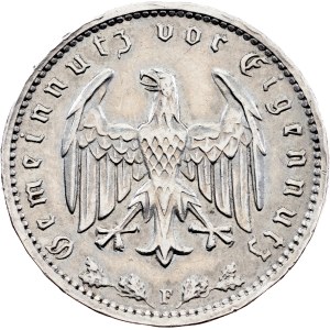 Nemecko, 1 ríšska marka z roku 1938, F, Stuttgart