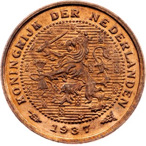 Netherlands, 1/2 Cent 1937, Utrecht