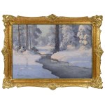 Wiktor KORECKI (1890–1980), Winter Landscape with a River
