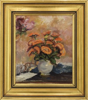 Ludwik GRABOWSKI (1884-1982), Nagietki w wazonie