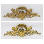 A pair of garland appliqués