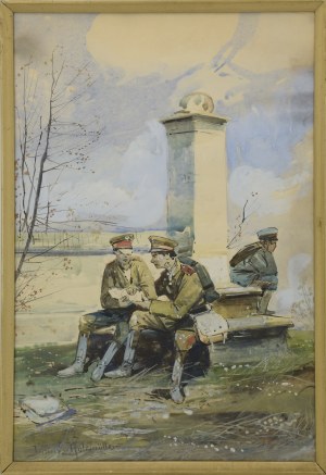 Juliusz HOLZMULLER (1876-1932), Scena z I wojny światowej