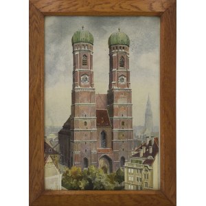 Unknown artist, 19th/20th century, Cathedral of Our Lady (Frauenkirche) in Munich