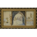 Józef BRACH, 19th/20th century, Kraków’s Old Town—triptych
