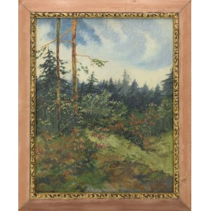 Pittore sconosciuto, XIX-XX secolo, “Ai margini del bosco”, 1907