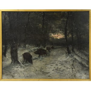 Eduard STEINBACH (1879–1945), Wild Boars in the Forest