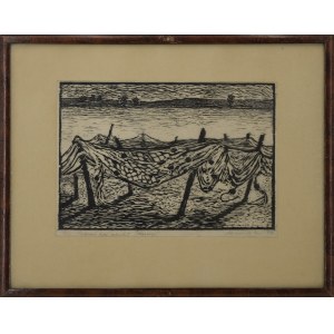Maria SZYMAŃSKA (1928–2011), Drying Fishing Nets, 1956