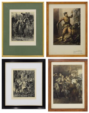 Elwiro Michał ANDRIOLLI (1836-1893), Zestaw 4 ilustracji do 