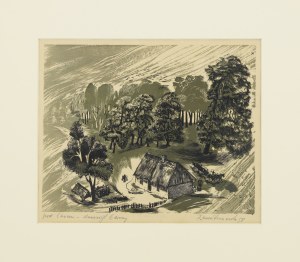 Tadeusz TUSZEWSKI (1907-2004), Pod lasem, 1958