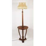 Floor lamp with a small table