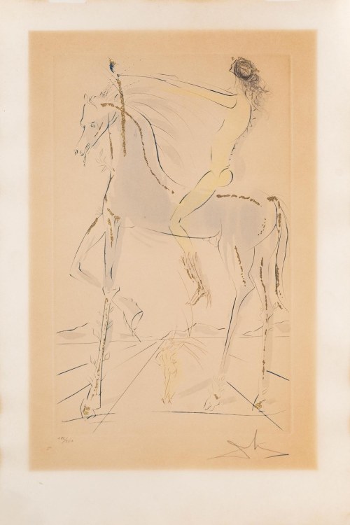 Salvador Dali, Ukochana jest piękna jak kompania koni z cyklu Pieśń nad Pieśniami (186/250)