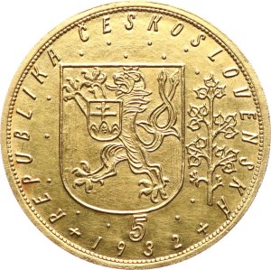 Československo 1918-1939. - 5 dukát 1932 (raženo pouze 1827 ks)