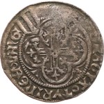 Saxony (Meissen), Frederick II the Benevolent, Frederick IV, and Sigismund, 1428–1436. — Shield groschen, like Rad.‑XVIII/5??, 2.58 g, incomplete.