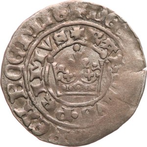Karel IV. 1346-1378. - pražský groš 3,39 g líc jako Cha‑86 částečně nedoražené opisy, mírně napr.