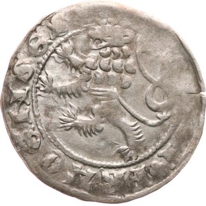 Carlo IV, 1346-1378. - Gros di Praga, 3,39 g; dritto come Cha-86, con iscrizioni parzialmente non coniate, leggermente, ad es.