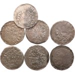 Charles IV, 1346–1378. — Prague groschen, undated, various designs, interesting off-center strikes, 7 pieces