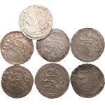 Charles IV, 1346–1378. — Prague groschen, undated, various designs, interesting off-center strikes, 7 pieces