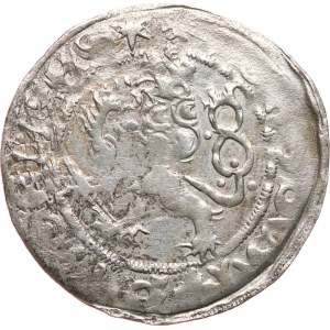 Vladislav II Jagellone 1471-1516. - Gros di Praga, 2,60 g, come Há‑XIV o Há‑XV, simile a Cha‑537, iscrizioni parzialmente incomplete, eccentrico.
