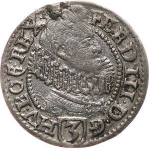 Ferdinando III (a Kladsko) 1627-1637. - 3 krejcar 1630 PH, zecca di Kladsko, coniato da Petr Hema, MKČ‑1335a, traccia dell'occhiello