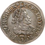 Leopold I, 1657–1705. — 3 kreutzer, 1668, minted in Graz, KM‑-1115