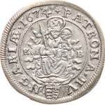 Leopold I, 1657–1705. — 6 kreuzers, 1674 KB, Husz.‑1450, KM‑164