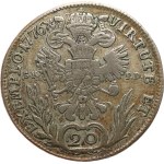 Joseph II (co-ruler with Maria Theresa) 1765–1780. — 20 kreuzers, 1776, B, S.K.–P.D., just.