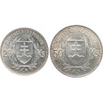 20 Ks 1939 (Tiso), 50 Ks 1944 (Tiso)