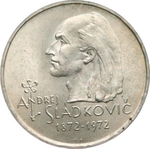20 Kčs 1972 (100. výr. úmrtí básníka Andreja Sládkoviča), patina, nepatrné skvrnky