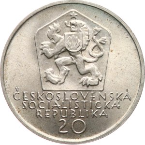 20 Kčs 1972 (100. výr. úmrtí básníka Andreja Sládkoviča), patina, nepatrné skvrnky