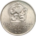 20 Kčs, 1972 (100th anniversary of the death of poet Andrej Sládkovič), patina, slight spots