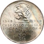 50 Kčs, 1968 (50th anniversary of the founding of Czechoslovakia and 20th anniversary of the victory of the working people), beautiful patina, mint luster