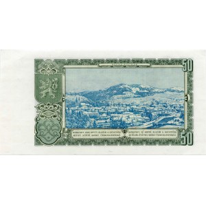 50 Kčs 1953, serie BA, B-91a, non dentellata
