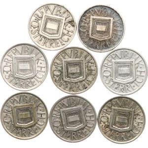Austria, Prima Repubblica 1919-1934. - ½ scellino 1925 (6 volte), 1926 (2 volte), KM‑2839, in totale 8 pezzi