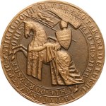 Kovanič, V. A. – 1978. - 700th anniversary of the death of Přemysl Otakar II - equestrian seal, the monarch on horseback in armor facing left / crown, date 1233-1278-1978. - bronze, 42 mm