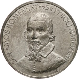 Cono M. - 1946. - J. A. Komenský, 354° anniversario della nascita. - busto di Komenský leggermente spostato a sinistra, iscrizione / stemma della città, sopra la data «28.III.1946», iscrizione «UHERSKÝ BROD, PIONIERE DELL’ORGANIZZAZIONE DELLE NAZIONI UNIT