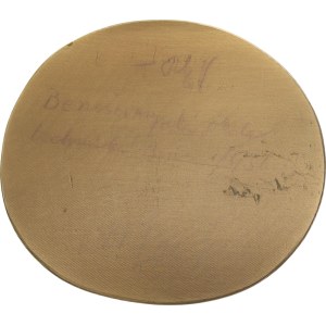 Makovský V. - Medaglie commemorative e onorifiche dell’Università Tecnica di Brno (VUT). - 50° anniversario dell’Istituto Tecnico Beneš di Brno, 1949. - Due figure con i simboli delle discipline scientifiche, BTB e le date 1849 - 1899 - 1949. - Bronzo, fo