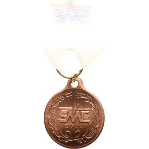 Soušek P. - Severomoravská energetika, evento a Špilberk del 2001, veduta della città storica di Brno con il castello, logo sul nastro. - Rame, 30 mm con anello coniato e nastro