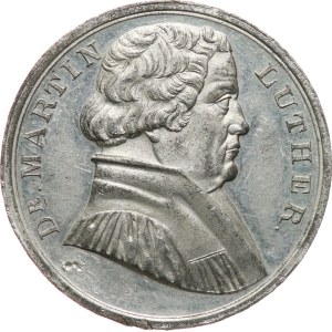 Germania. - Augusta, celebrazioni in onore di Lutero, 10 novembre 1883. - busto di M. Lutero a destra / iscrizione a 7 righe nel corona. - stagno, 34 mm, piccola incisione