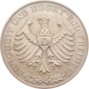 Germania. - Wiesbaden (Assia) - edificio, moneta / aquila. - Argento 925, punzone, 40 mm, 30,98 g