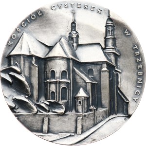 Polonia, PTAiN, succursale di Koszalin. - 1990. - Enrico I il Barbuto 1228-1238 (serie reale n. 14). - mezzo busto in armatura rivolto a sinistra, iscrizione / chiesa di Trzebnica. - bronzo argentato, 70 mm