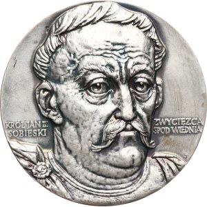 Polonia, WKSD Chełm. - 1983. - Jan III Sobieski, 300 anni dalla liberazione di Vienna del 1683. - ritratto frontale / angelo vittorioso con tromba, sotto di lui il re in armatura a cavallo a destra, armi dei turchi sconfitti, data 18 settembre 1683. - bro
