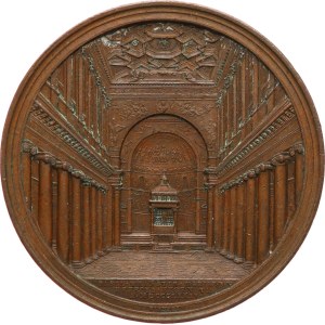 Vaticano, Pio IX, 1846-1878. - busto del papa a sinistra, iscrizione, firma: Bianci / interno della Basilica di San Pietro, data 1874. - bronzo, 44   mm