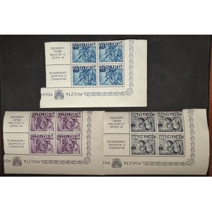 PEOPLE'S POLAND—FIGHTERS, 1948, Sheets 489–491, Pw 1–2 ** SET OF FOUR