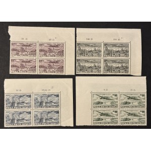 POLOGNE POPULAIRE – AÉRIENNE, 1952, n° 590-593 B ** QUATRE