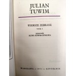 Julian Tuwim—Collected Poems, Vol. I–II, complete set, Warsaw 1971 [graphic design by Andrzej Heidrich]