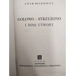 Mickiewicz, A. – *Golona Strzyżono* et autres textes, Varsovie, 1950 [ Couverture conçue par Miklaszewski ]