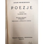 Adam Mickiewicz – Poetische Schriften – Gedichte, Warschau 1930 [Hrsg. T. Pini, illustrierte Gesamtausgabe sowie „Die Bücher der polnischen Pilgerfahrt“]