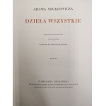 Adam Mickiewicz - Œuvres complètes - Varsovie 1933 [ reliure décorative ]