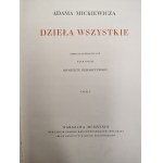 Adam Mickiewicz - Œuvres complètes - Varsovie 1933 [ reliure décorative ]