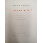 Adam Mickiewicz - Œuvres complètes - Varsovie 1933 [ reliure décorative ]